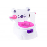 Interaktívny nočník v tvare záchodíka ružovo-biely